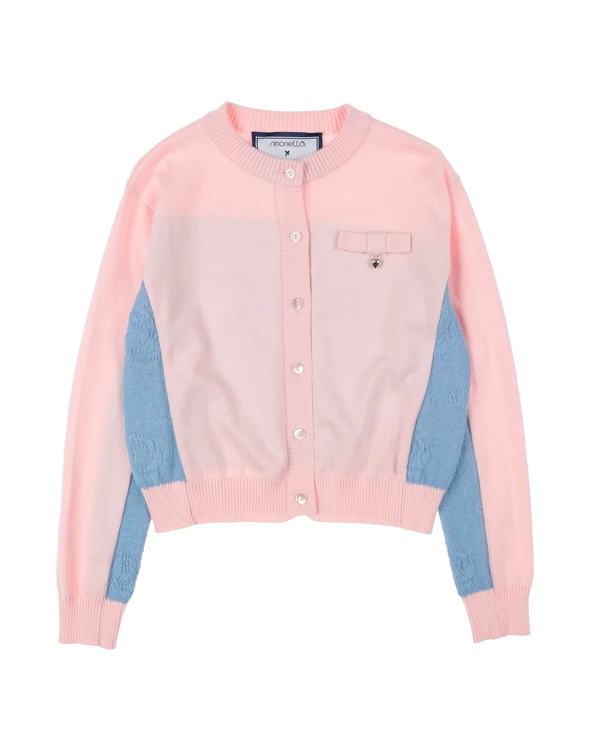 Детский кардиган для девочек с бантом Light Pink Simonetta, Light Pink