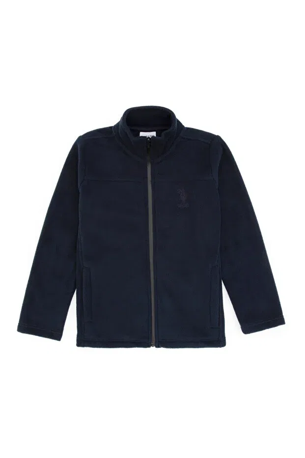 Детский флисовое свитшот для девочек с длинным рукавом U.S. Polo Assn., Light Navy Blue — фото 3