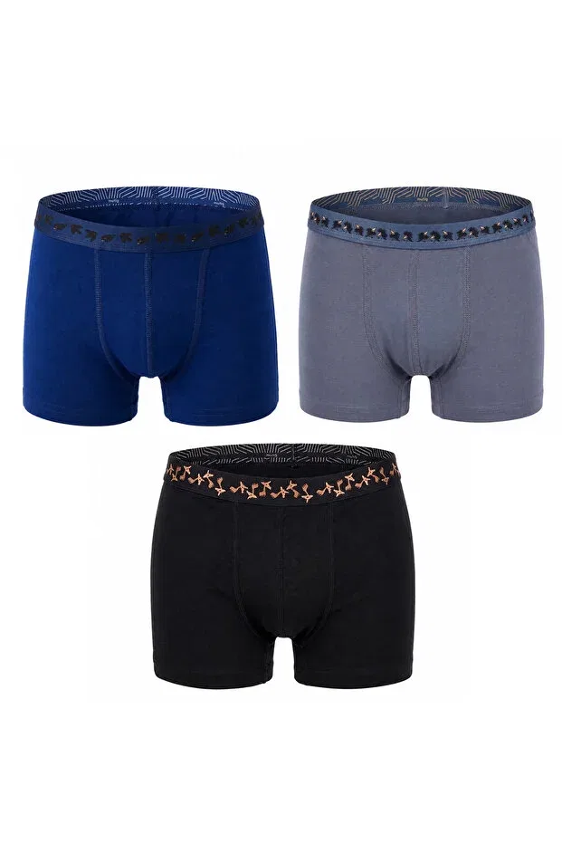 Детские боксеры для мальчиков из микро-модаля Tencel Modal Boys' Boxer Briefs Mutig, Black, Anthracite, Navy Blue