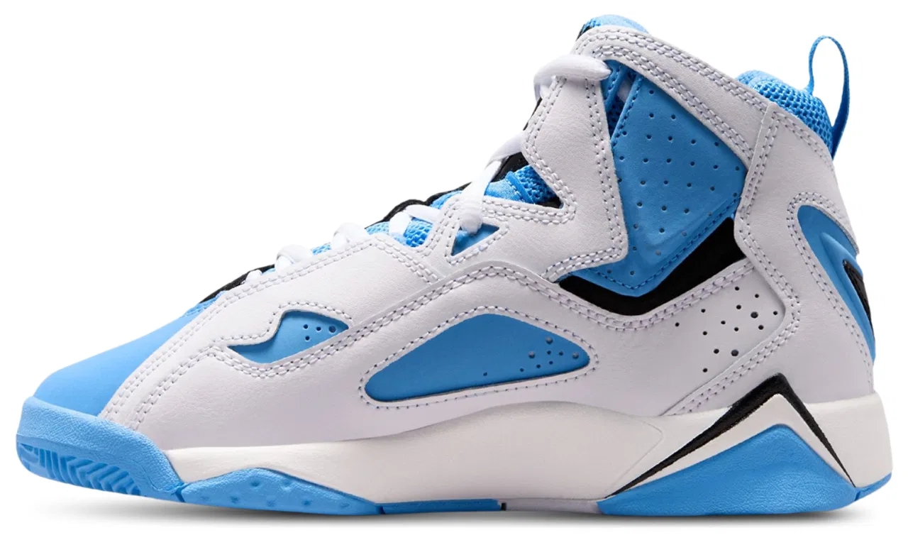 Детские баскетбольные кроссовки с кожаным верхом Jordan True Flight, Carolina/White — фото 2