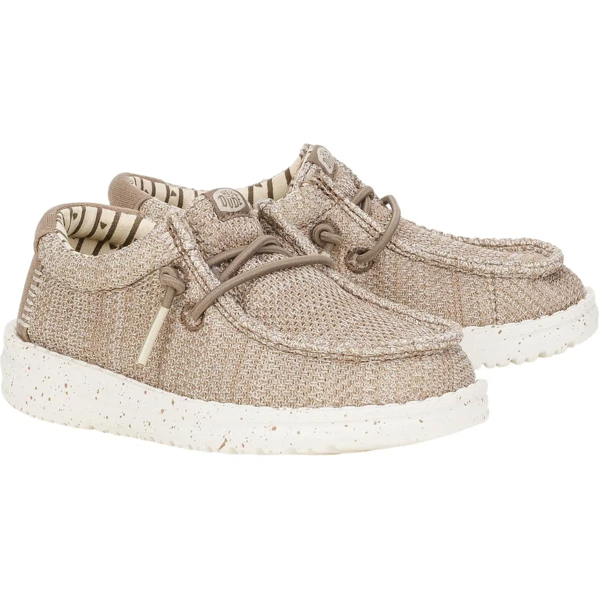 Детские кроссовки для мальчиков со stretch-верхом Wally Toddler Stretch Sox HEYDUDE, Walnut — фото 2