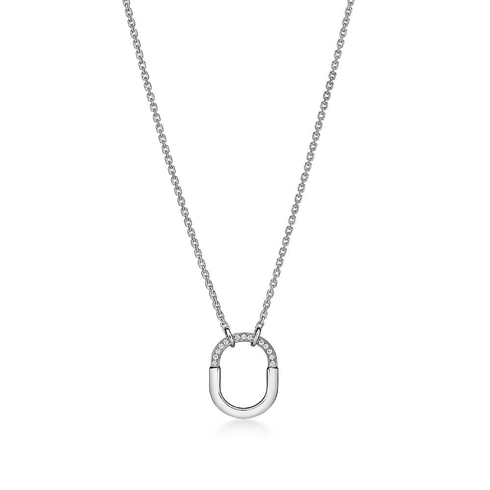 

Кулон с цепочкой Tiffany & Co. Small, белое золото с бриллиантами