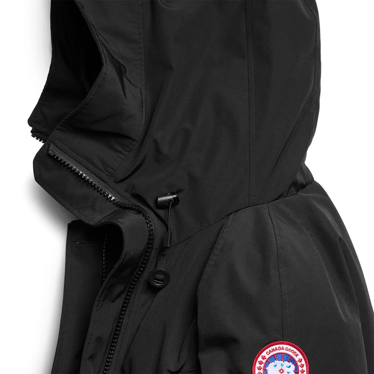 Женская утепленная куртка-бомбер с капюшоном Chilliwack bomber Canada Goose, черный — фото 3