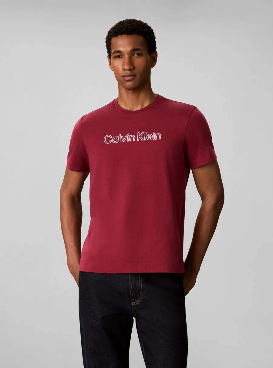Футболка Calvin Klein бордового цвета — фото 2