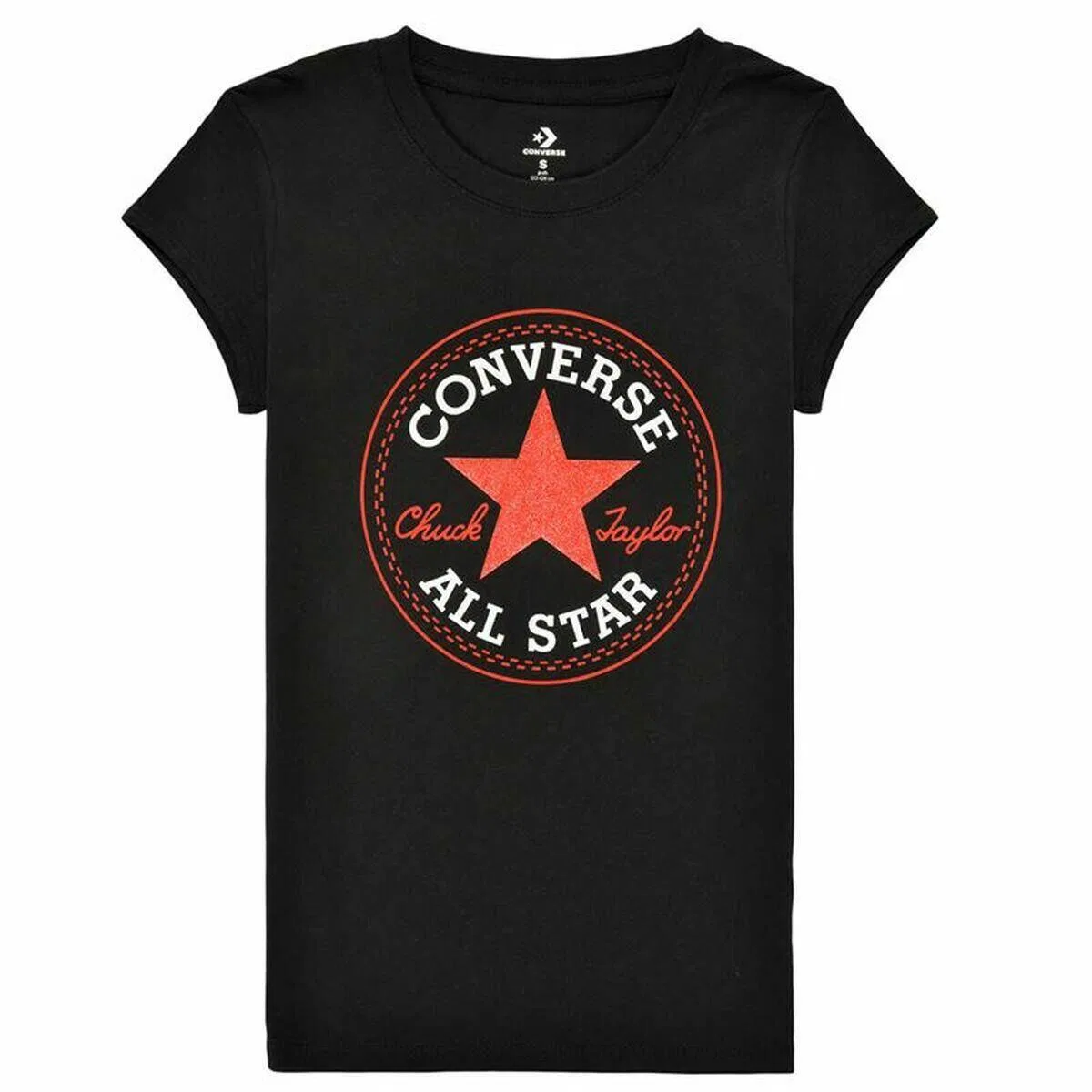 Детская футболка с коротким рукавом Converse Timeless, Schwarz