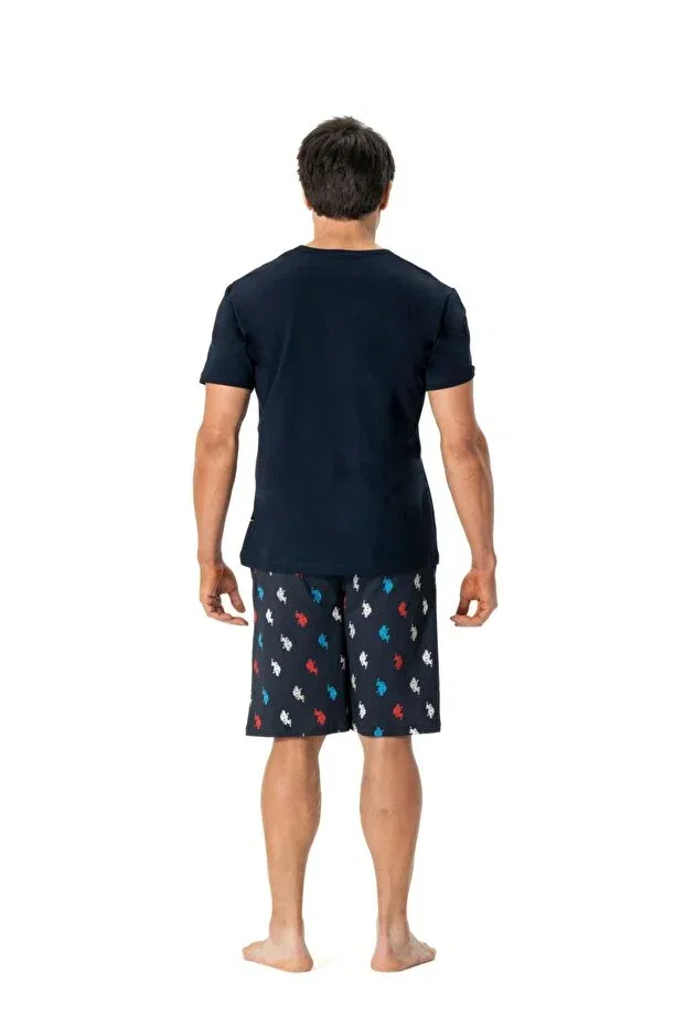 Мужской комплект футболки и шорт с принтом U.S. Polo Assn., Navy Blue — фото 3