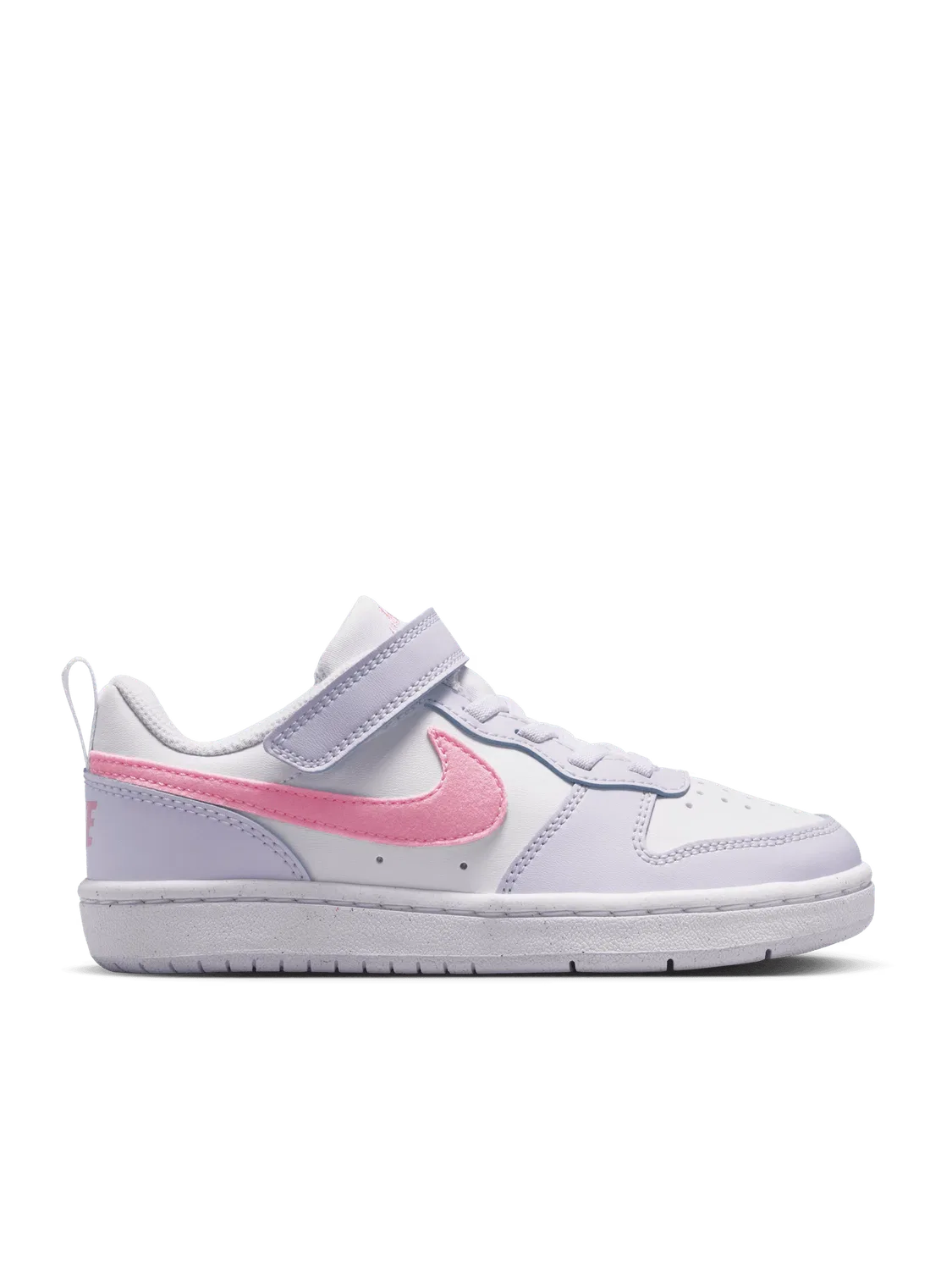 Детские кроссовки на липучках Nike COURT BOROUGH LOW ESS+ PS, сиреневый