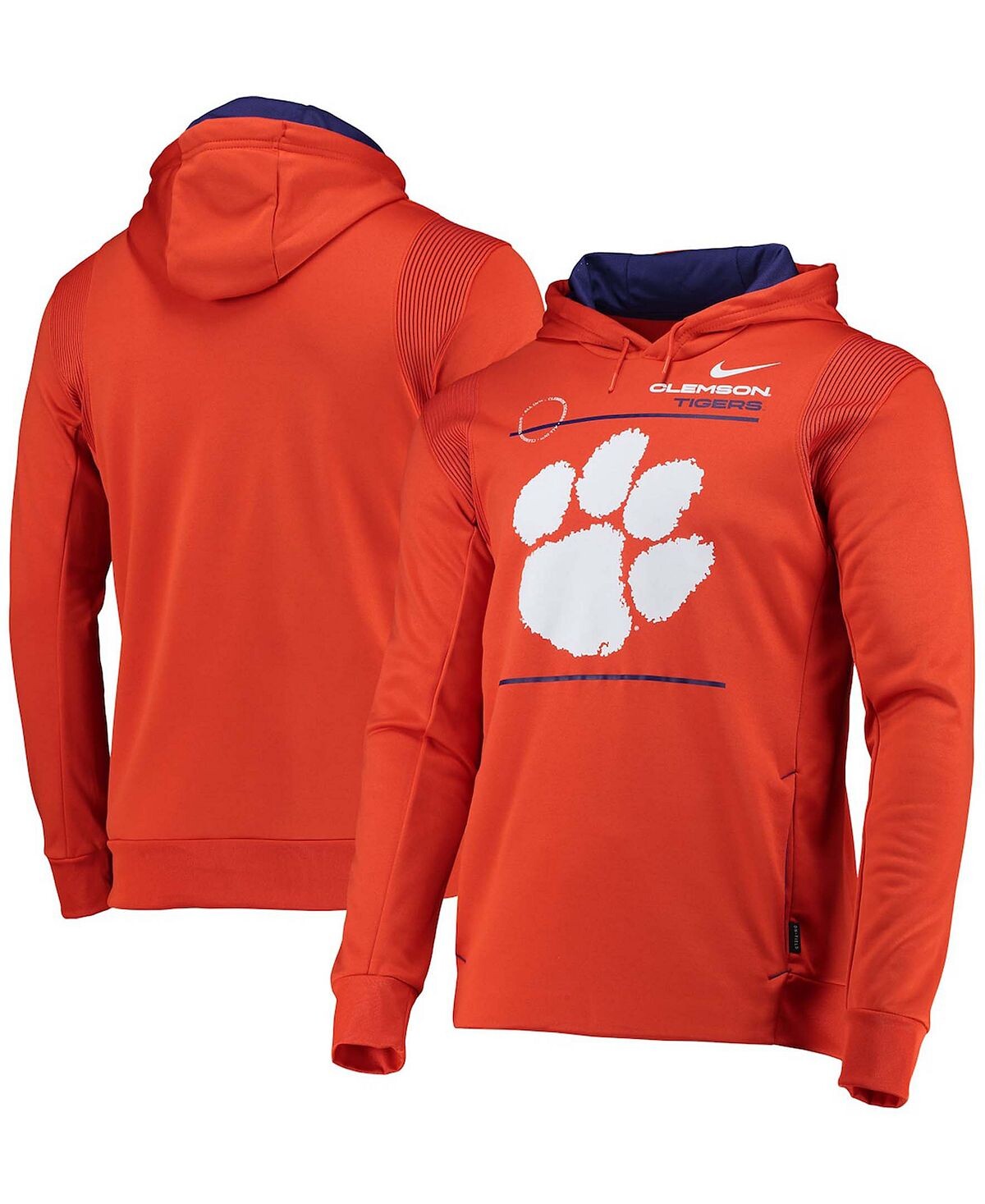 

Мужская худи clemson tigers 2021 player sideline performance Nike