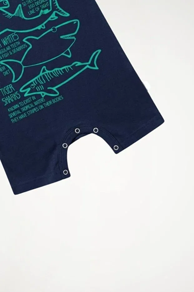 Детский комбинезон для мальчиков с принтом Newteam, Navy Blue — фото 4
