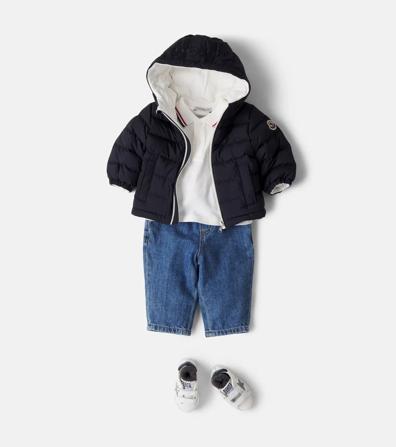 Пуховик с наполнителем из пуха и пера Baby Brannock Moncler Enfant, синий — фото 2