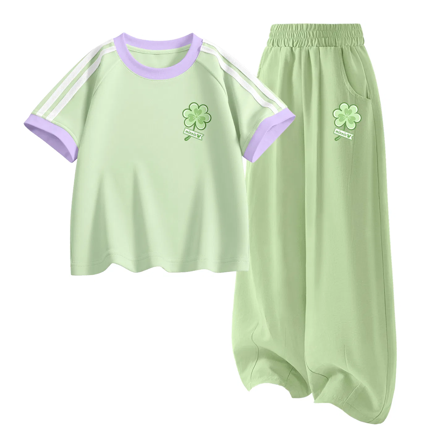Детский спортивный костюм Casual Sportswear 2 Piece Set Disney, Di Trefoil K Milk Green+Di Trefoil K Vanilla Green
