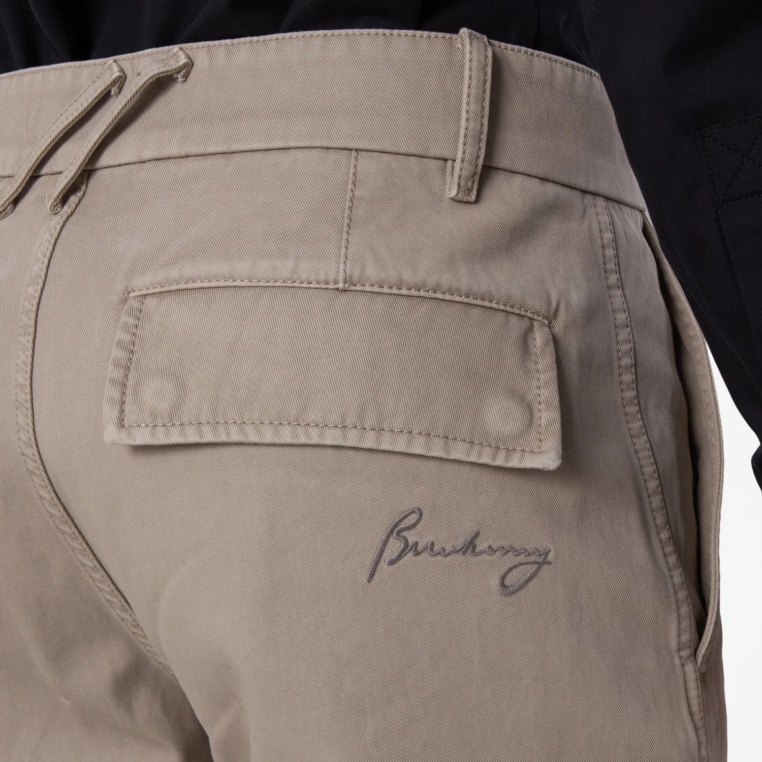 Брюки карго прямого кроя из хлопка Straight-Leg Cotton Cargo Trousers Burberry, Heron — фото 2