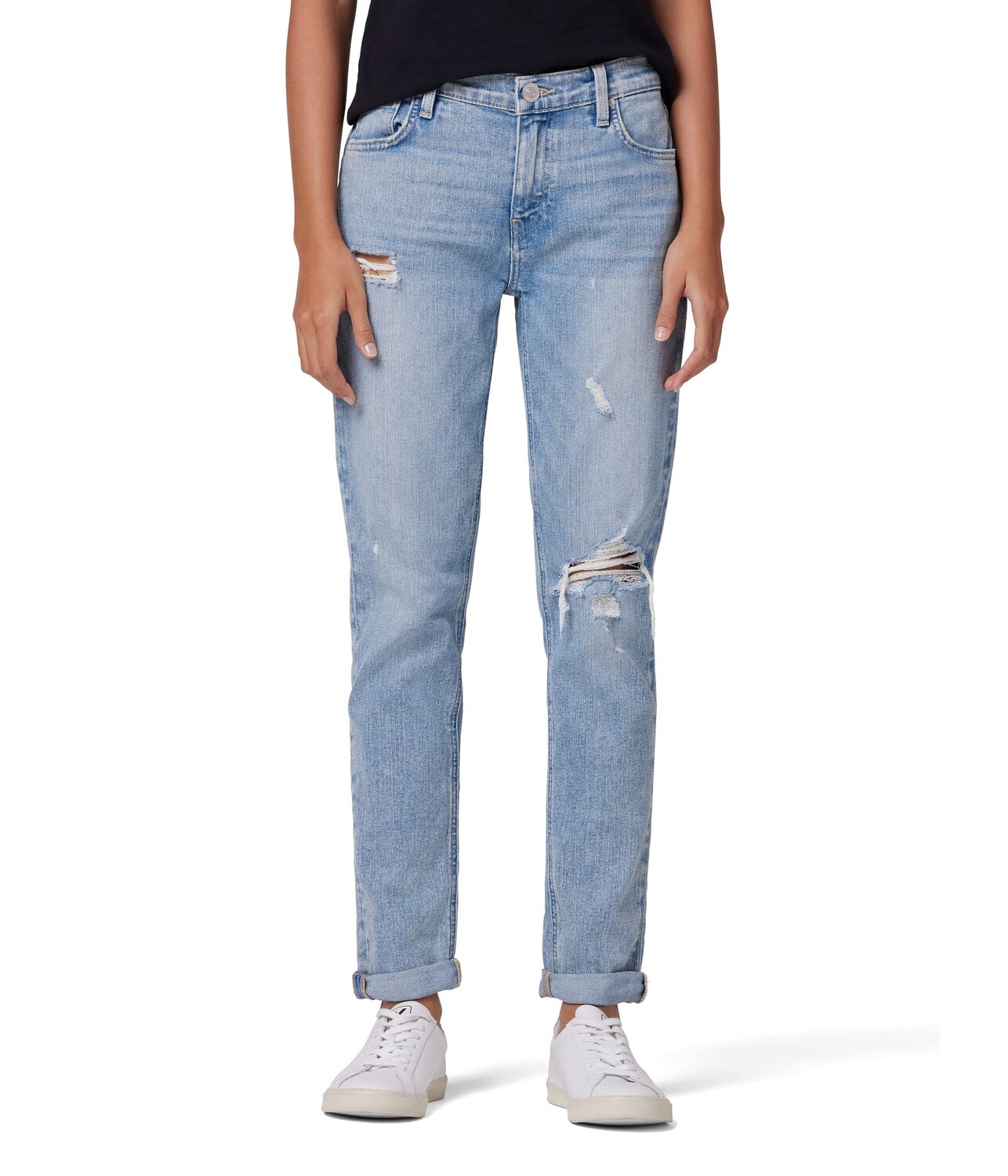 

Джинсы Hudson Jeans, Lana Boyfriend Ankle w/ Rolled Hem in Summer Breeze