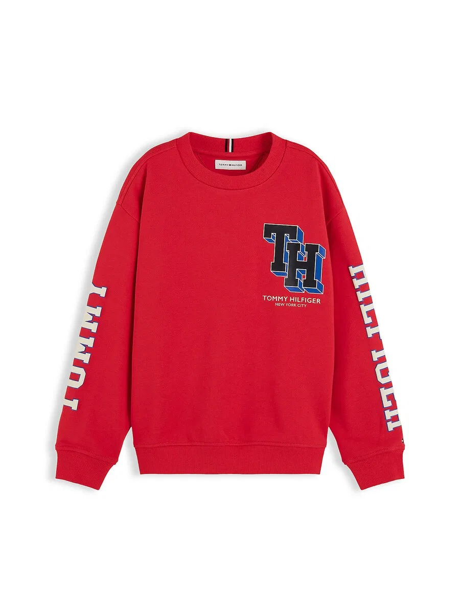 Толстовка TOMMY HILFIGER огненно-красного цвета