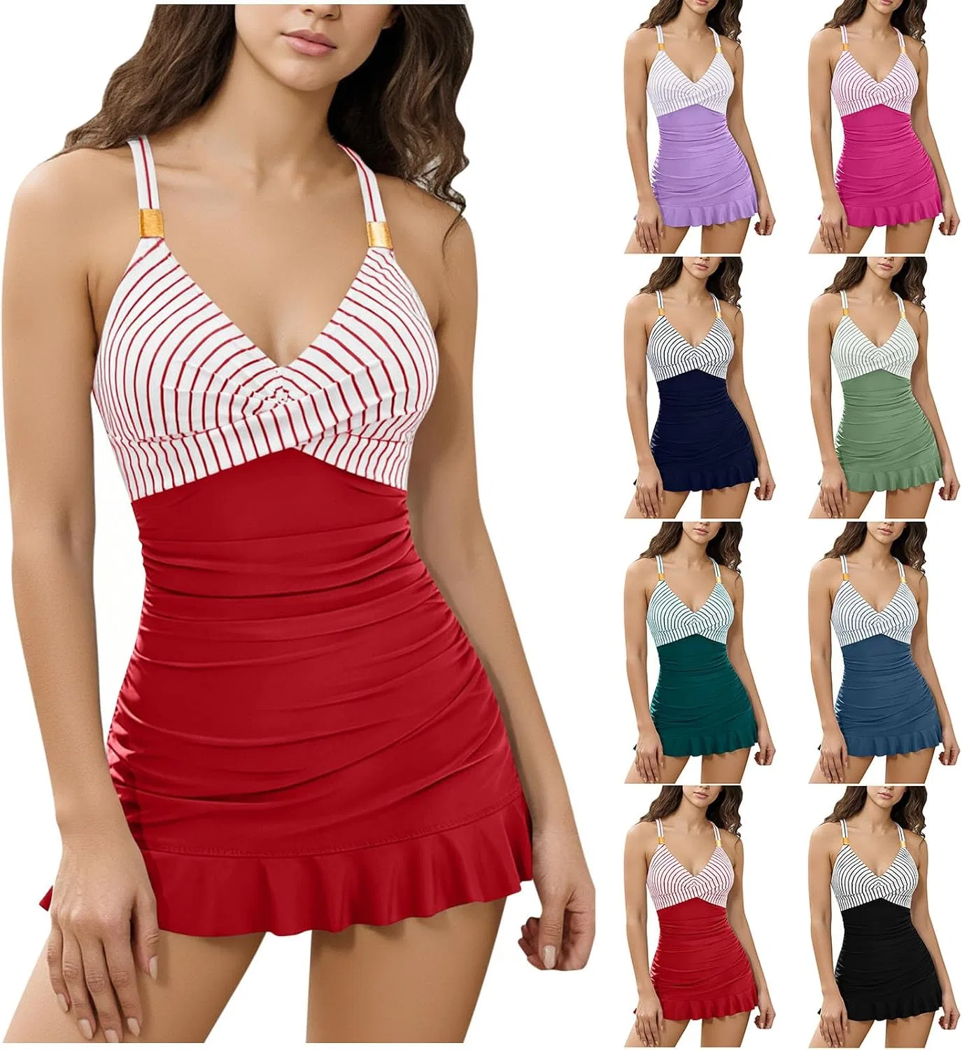 Женский танкини с контролем живота Twist Front APPointed, Red