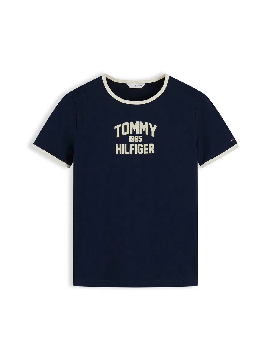 Футболка TOMMY HILFIGER 'Varsity' темно-синего цвета