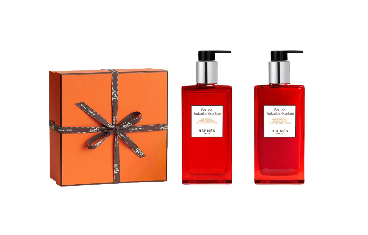 Набор для ухода за телом Orange Green Spring, 200 мл+200 мл, HERMES, Green — фото 4