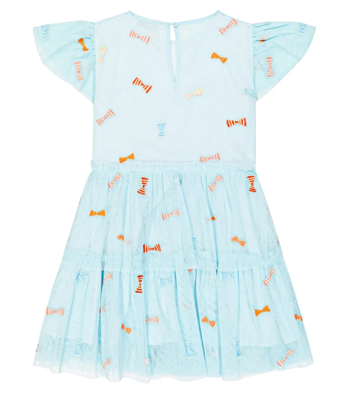 Платье с вышивкой и бантом Stella McCartney Kids, синий — фото 4