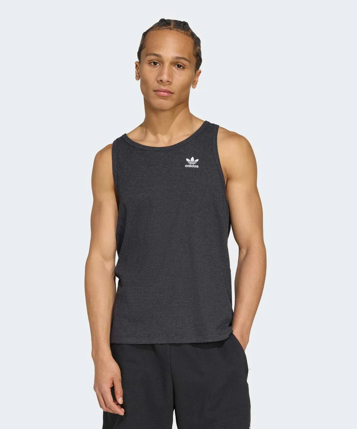 Мужская майка-безрукавка с круглым вырезом Trefoil Essentials Adidas Originals, Black