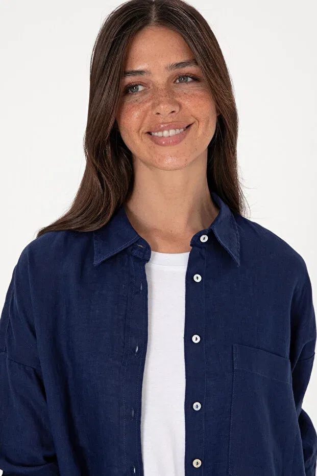 Женская туника с длинным рукавом U.S. Polo Assn., Navy Blue — фото 2