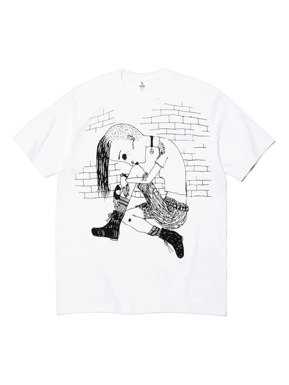Футболка с графическим принтом - белая Supreme, белый