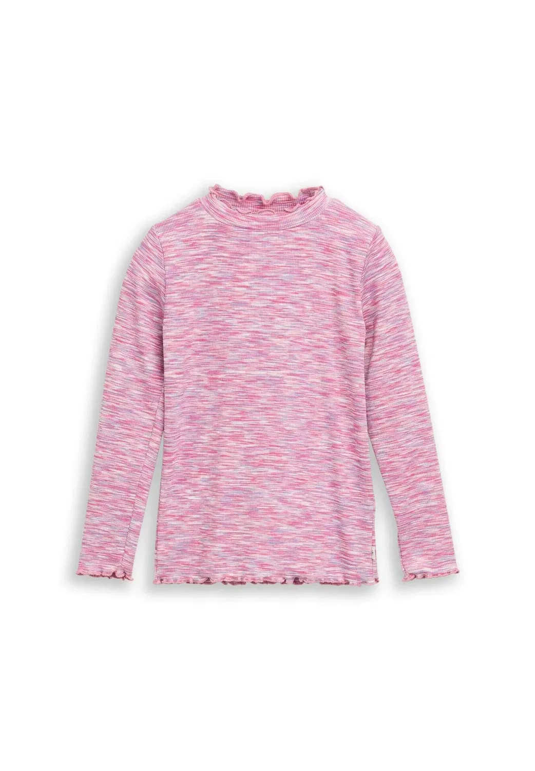 Футболка langarmshirt меланж-оптик - джемпер Tom Tailor, Pink Space Dye Texture