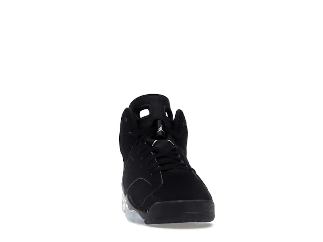 Детские кроссовки Lifestyle с принтом Jordan 6 Retro Chrome, Black/Black/Metallic Silver — фото 2