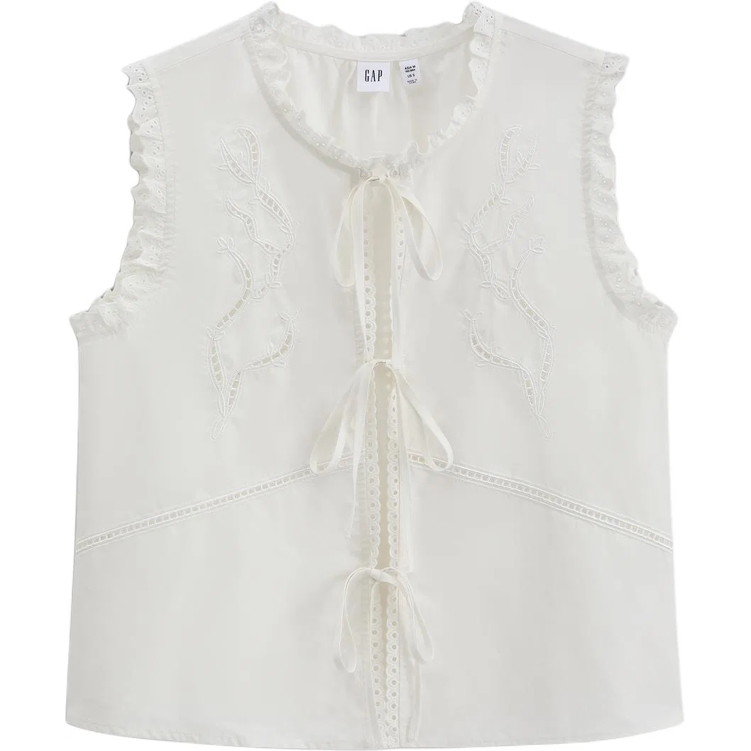 Рубашка с воротником-стойкой Ivory White, GAP