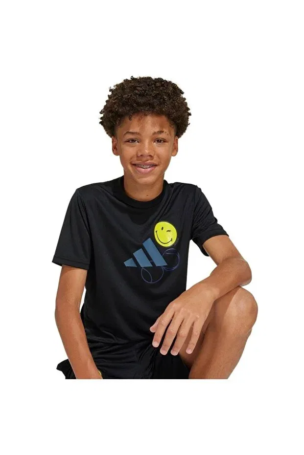 Детские шорты для девочек с принтом X smileyworld Adidas, Black — фото 3