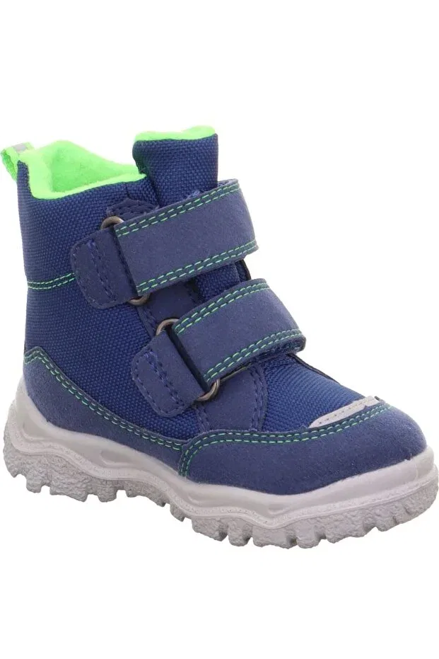 Детские ботинки для девочек водостойкие с липучкой Husky1 Superfit, Blue/Green — фото 4