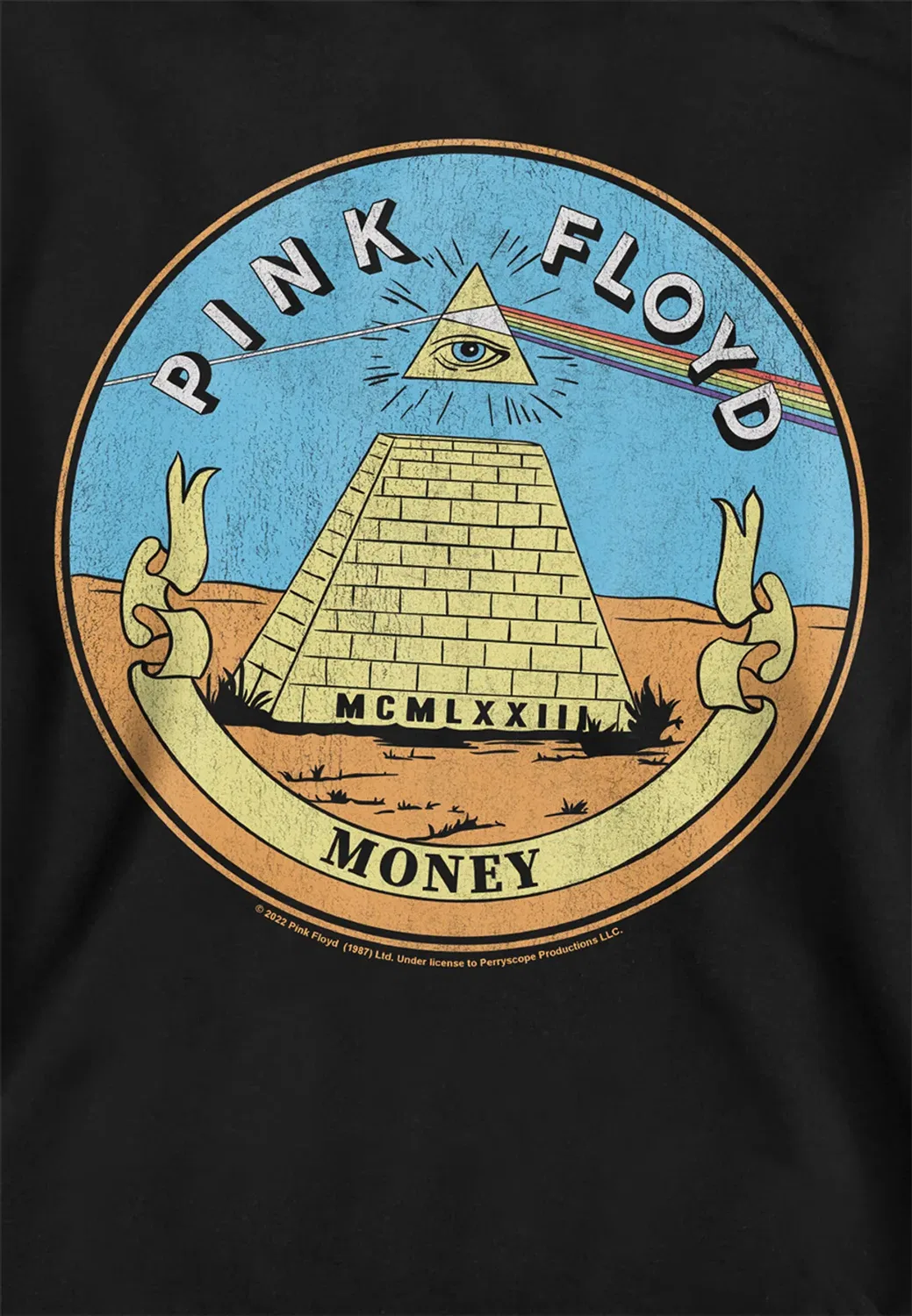 Детский худи с принтом Money Seal Pink Floyd, Black — фото 2