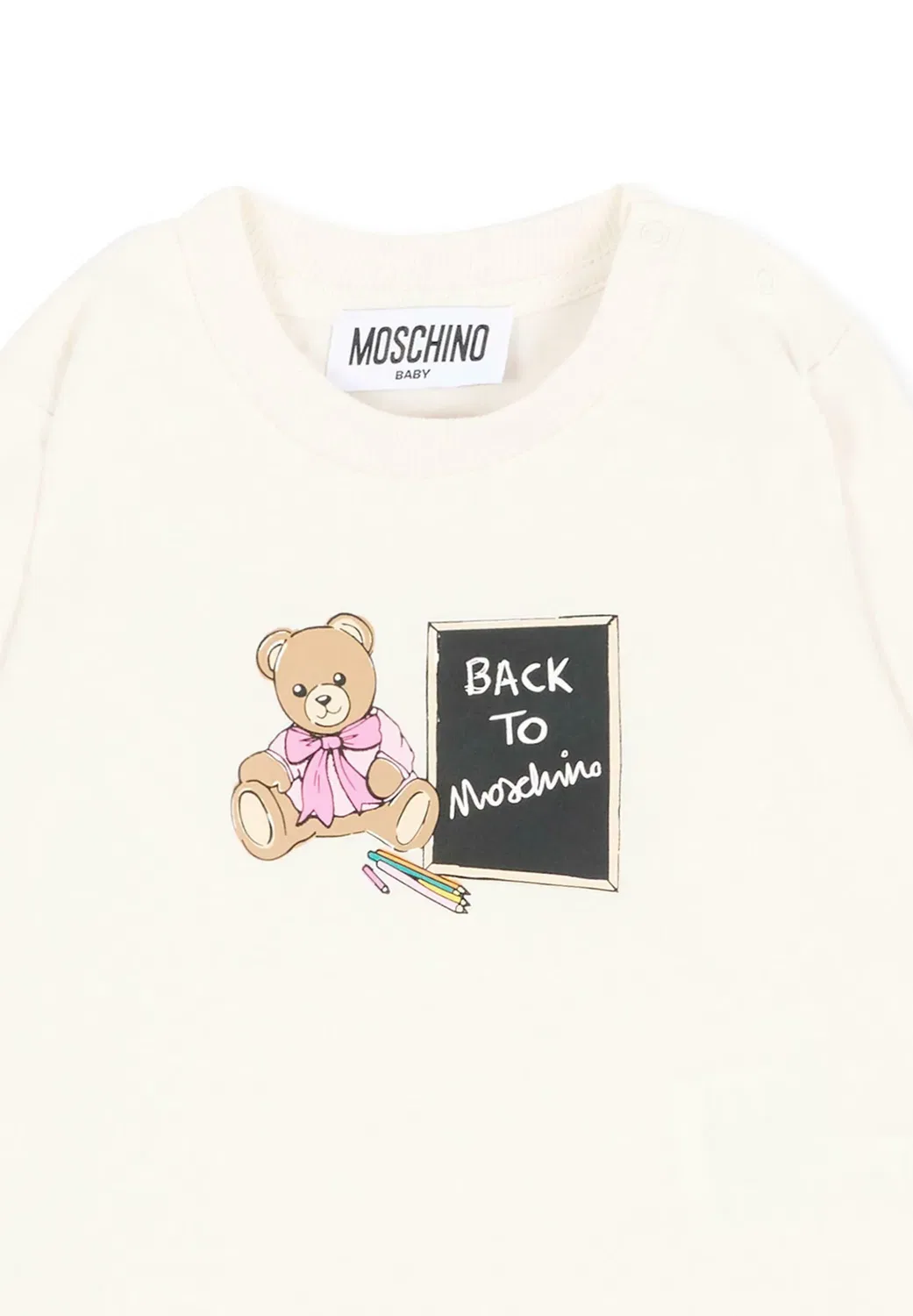 Футболка унисекс с длинными рукавами Moschino, Ivory — фото 3