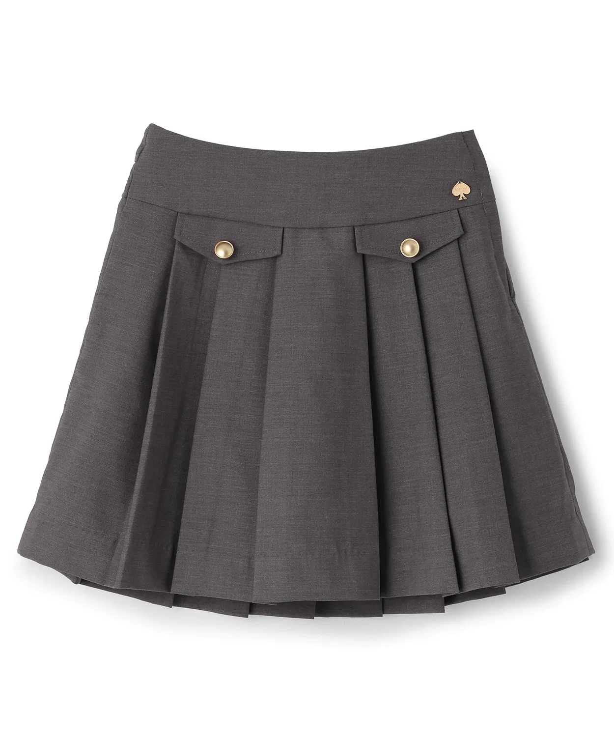 Детская юбка-плиссе с фальш-карманами kate spade new york kids, Charcoal — фото 4
