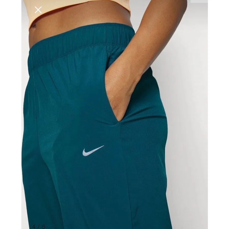 Женские спортивные брюки для бега с высокой посадкой, Dri-FIT Fast, Nike, Зеленый — фото 2