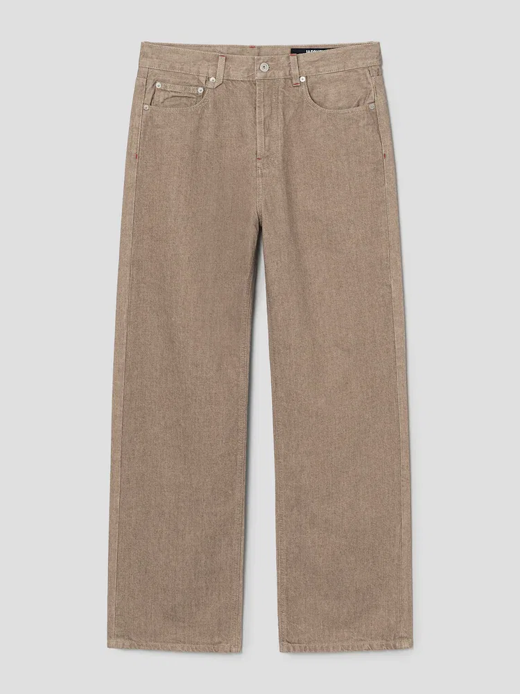 Джинсы прямого кроя Le De-Nimes Droit JACQUEMUS, Beige