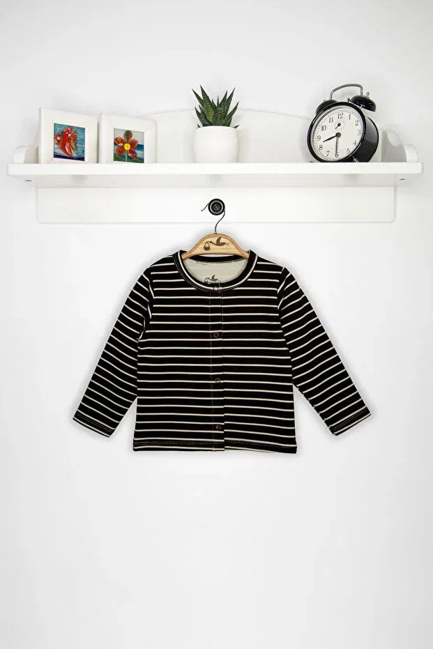 Детский кардиган с принтом Newborn Fashion Club, Coffee Striped