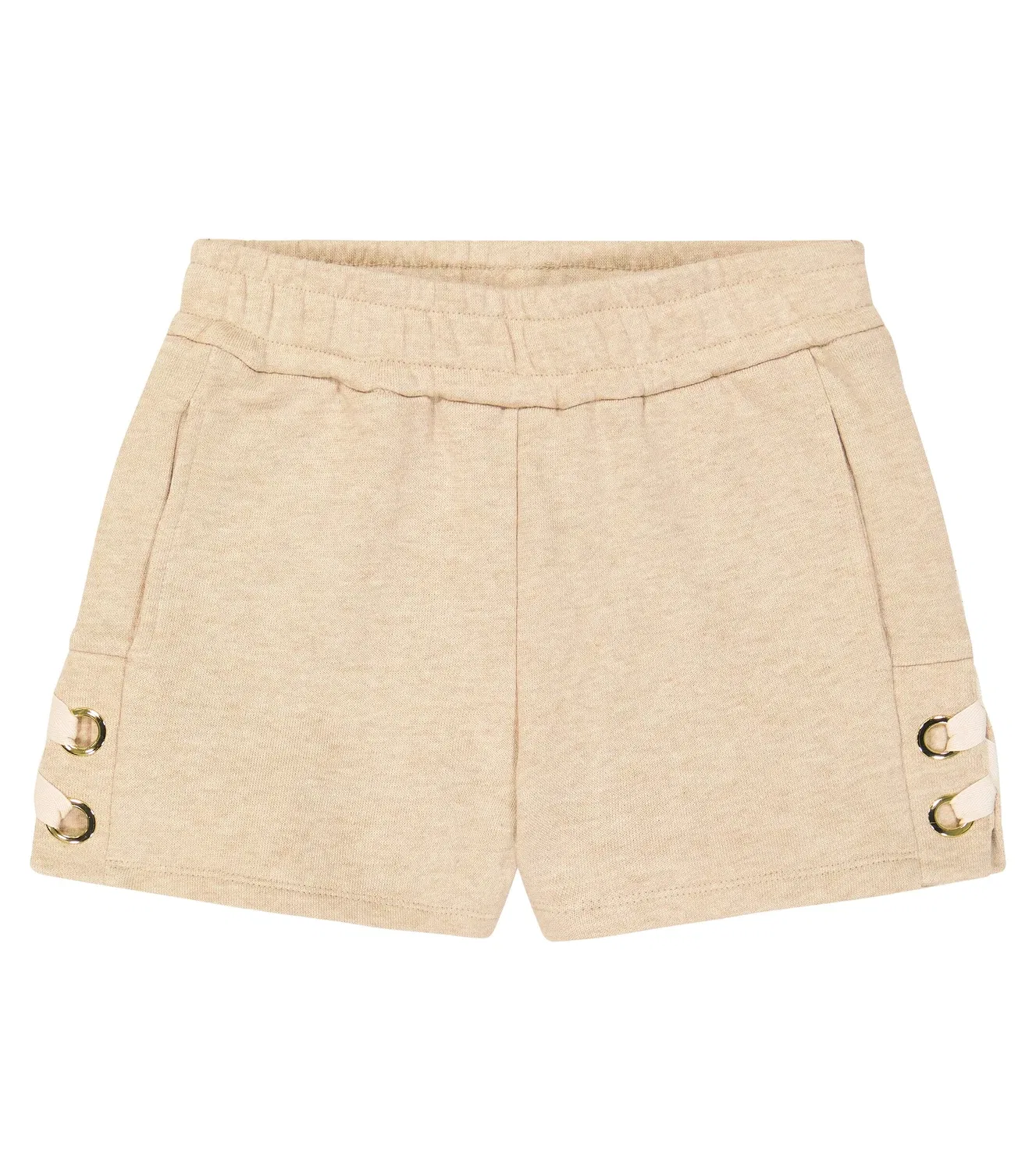 Шорты хлопковые Chloé Kids, бежевый