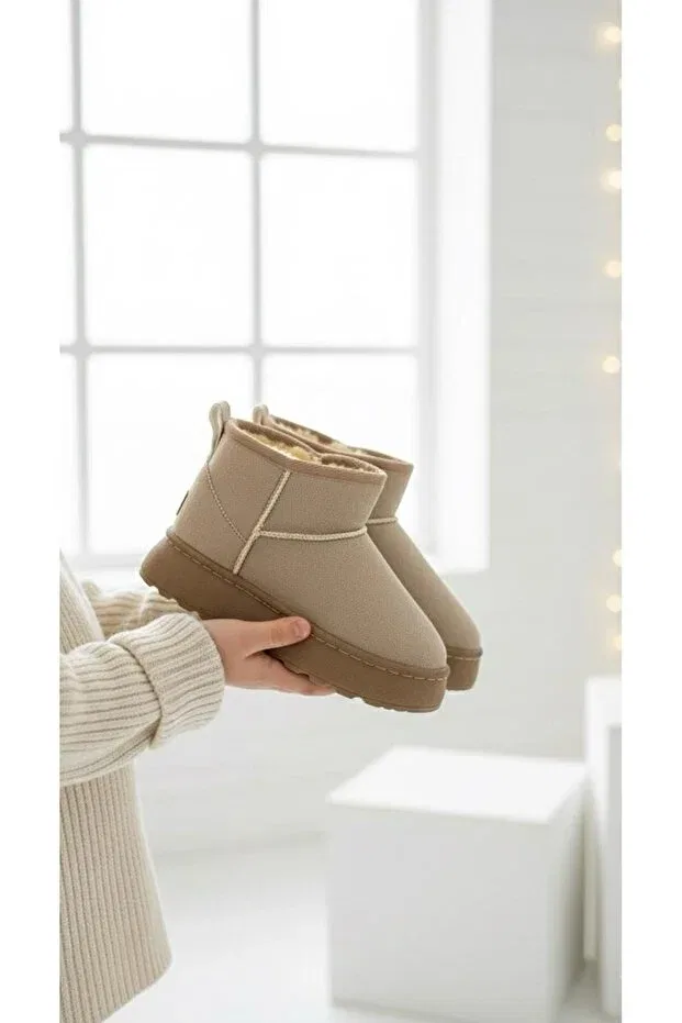 Детские ботинки меховые для девочек Daxtors, Taupe