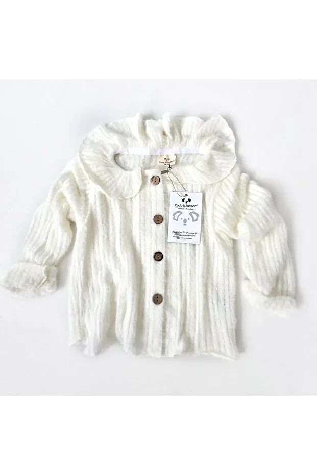 Детский кардиган вязаный Coala&Bamboo, Ecru