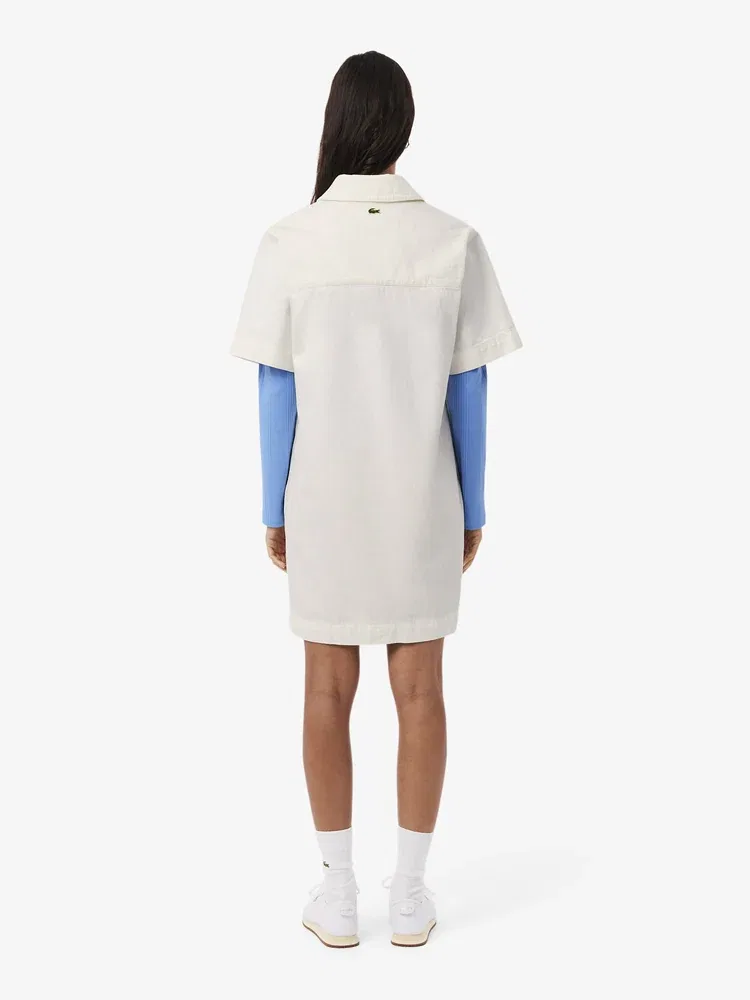 Платье джинсовое LACOSTE White, поло, 100% хлопок — фото 3