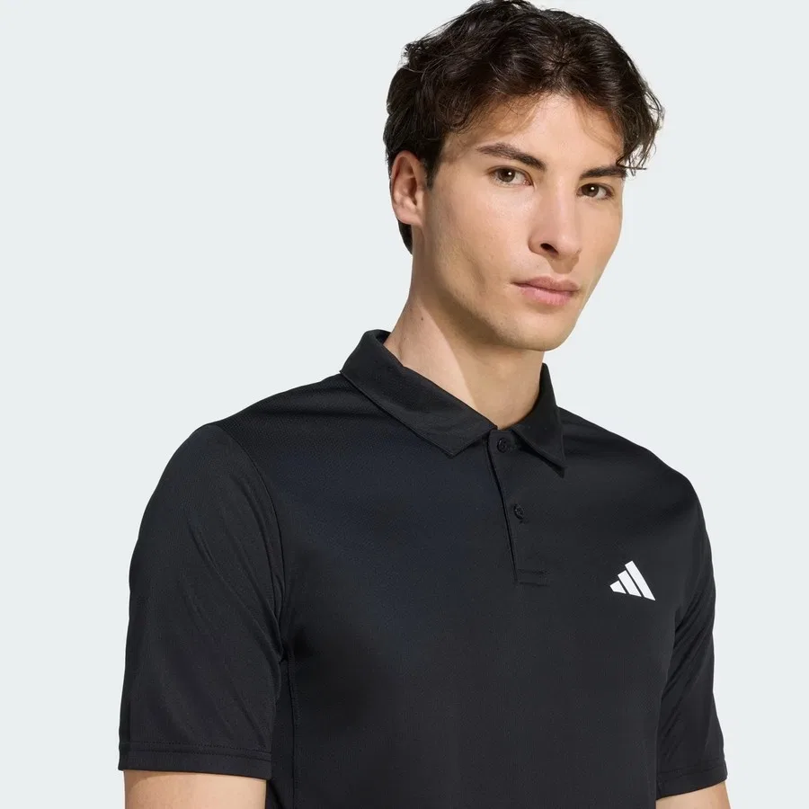 Мужское поло для фитнеса с технологией CLIMACOOL adidas Workout Essentials Base, Черный — фото 3