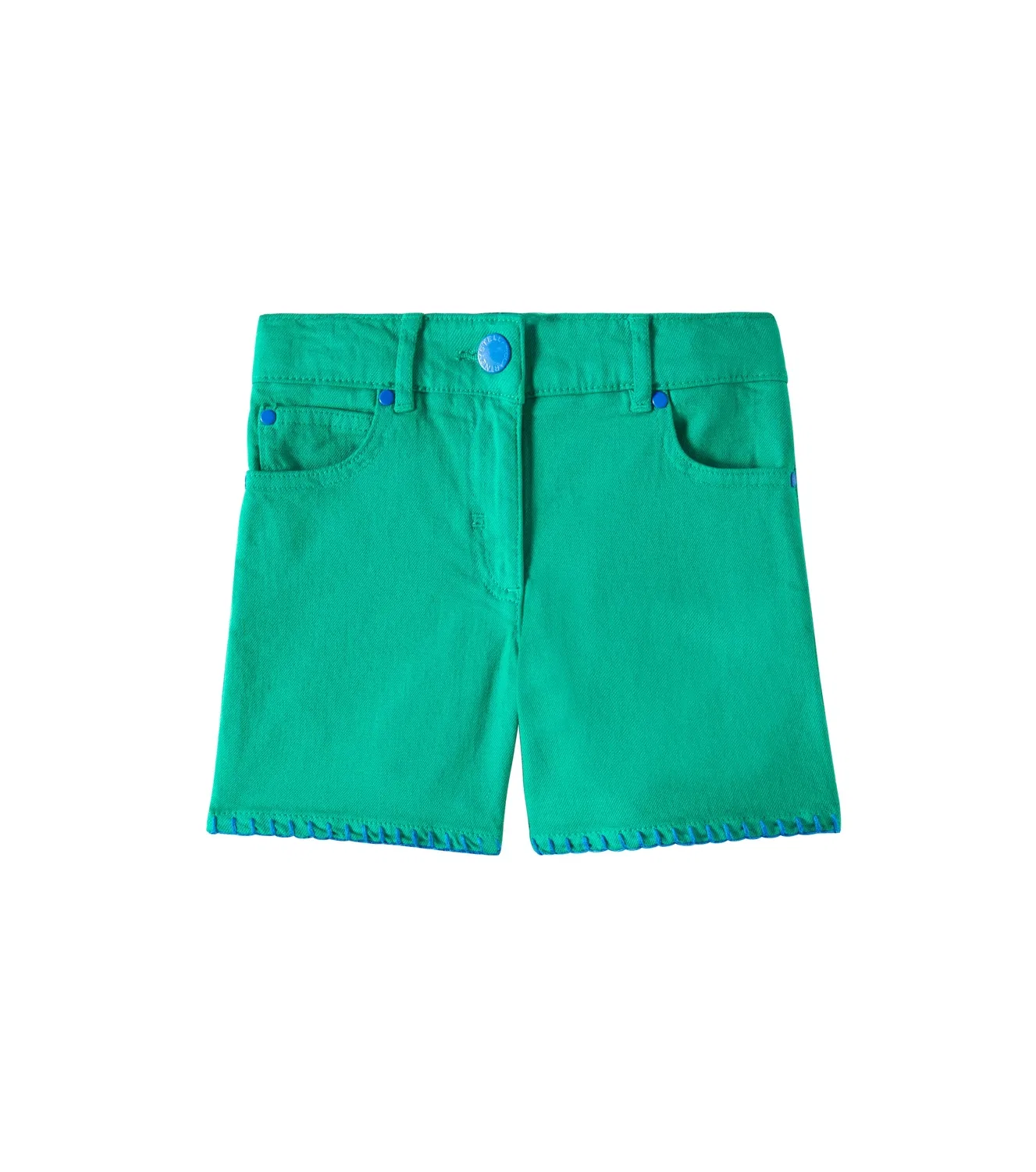Шорты хлопковые с принтом Stella Mccartney Kids, зеленый