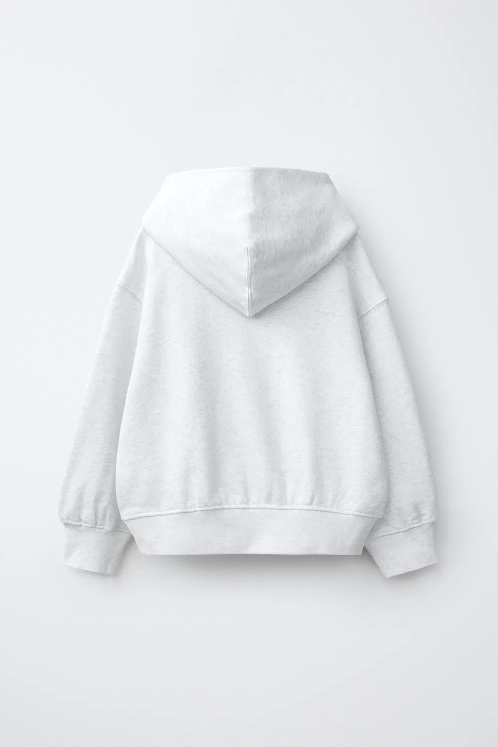 Худи с принтом слогана ZARA, Pearl grey — фото 2