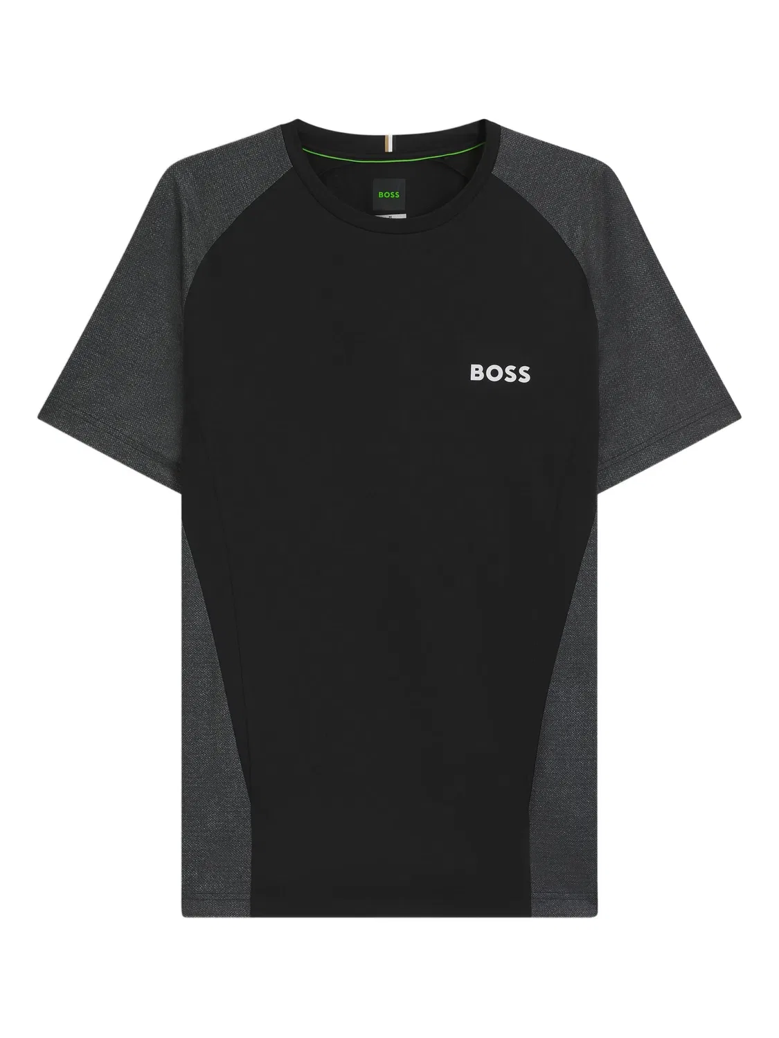 Футболка реглан черная BOSS, черный