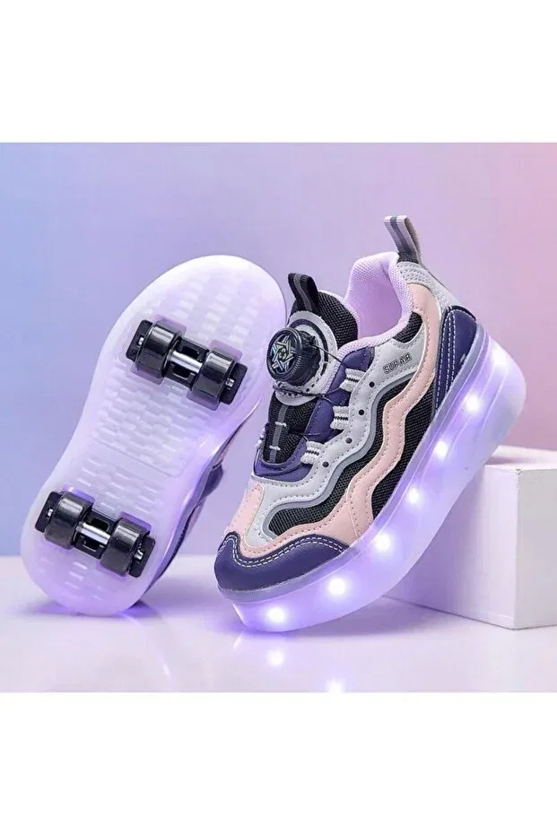 Детские роликовые коньки для мальчиков со светящимися колесами Luffy Kids, Multicolor