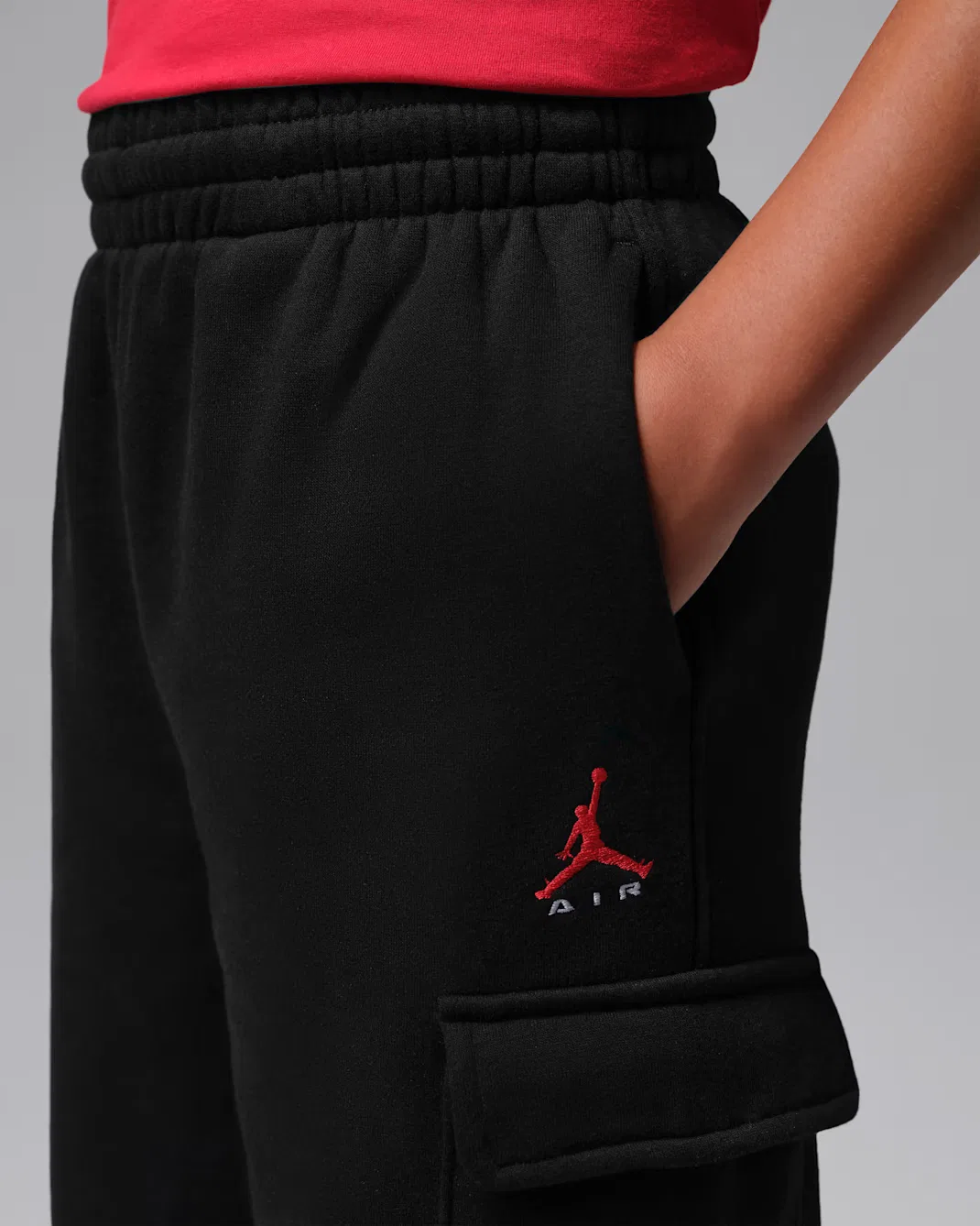Брюки-карго для детей постарше Jordan Brooklyn Fleece, Black — фото 4