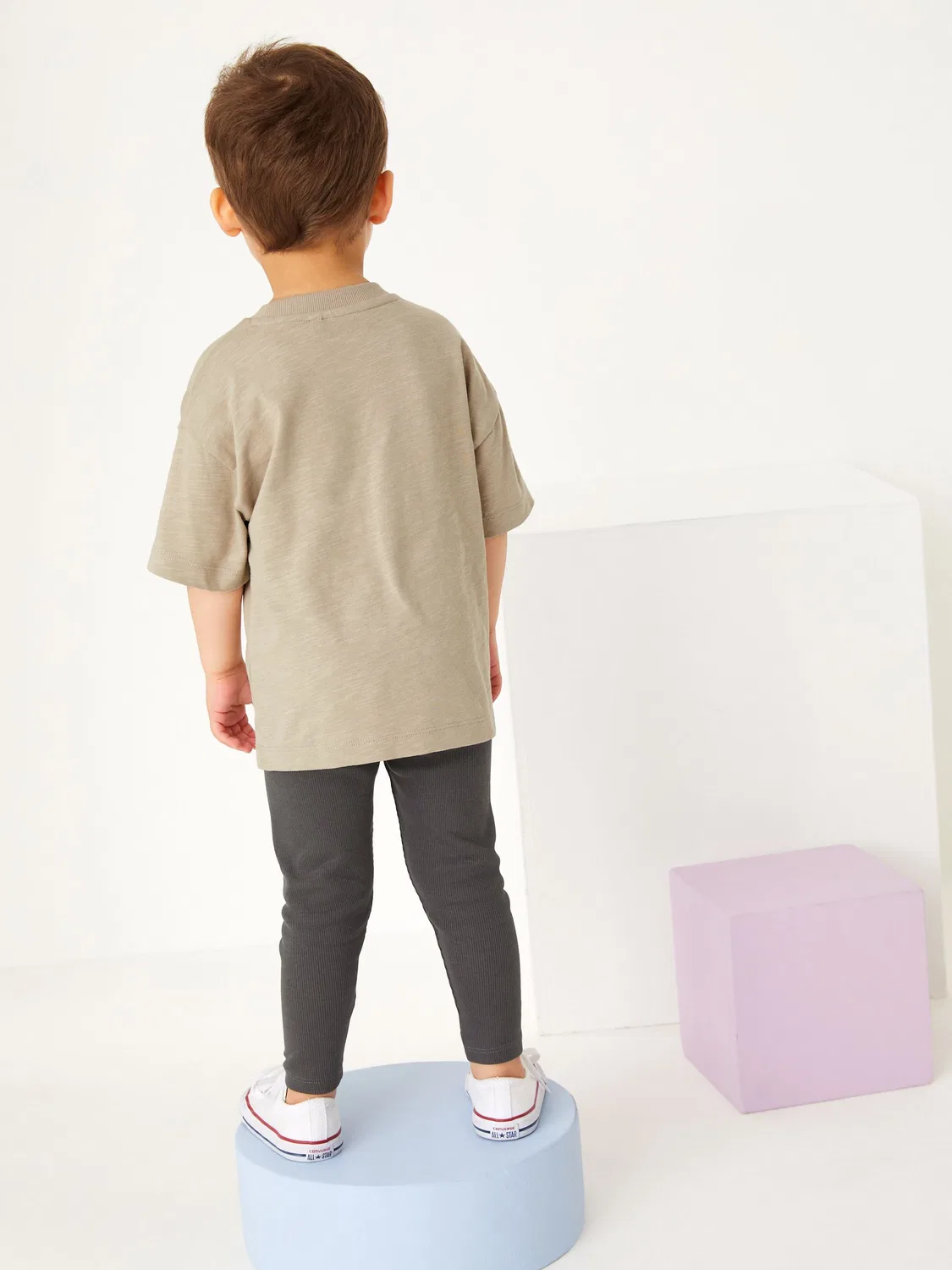 Комплект из футболки и леггинсов, оверсайз, Neutral Oversized Next, нейтральный — фото 3