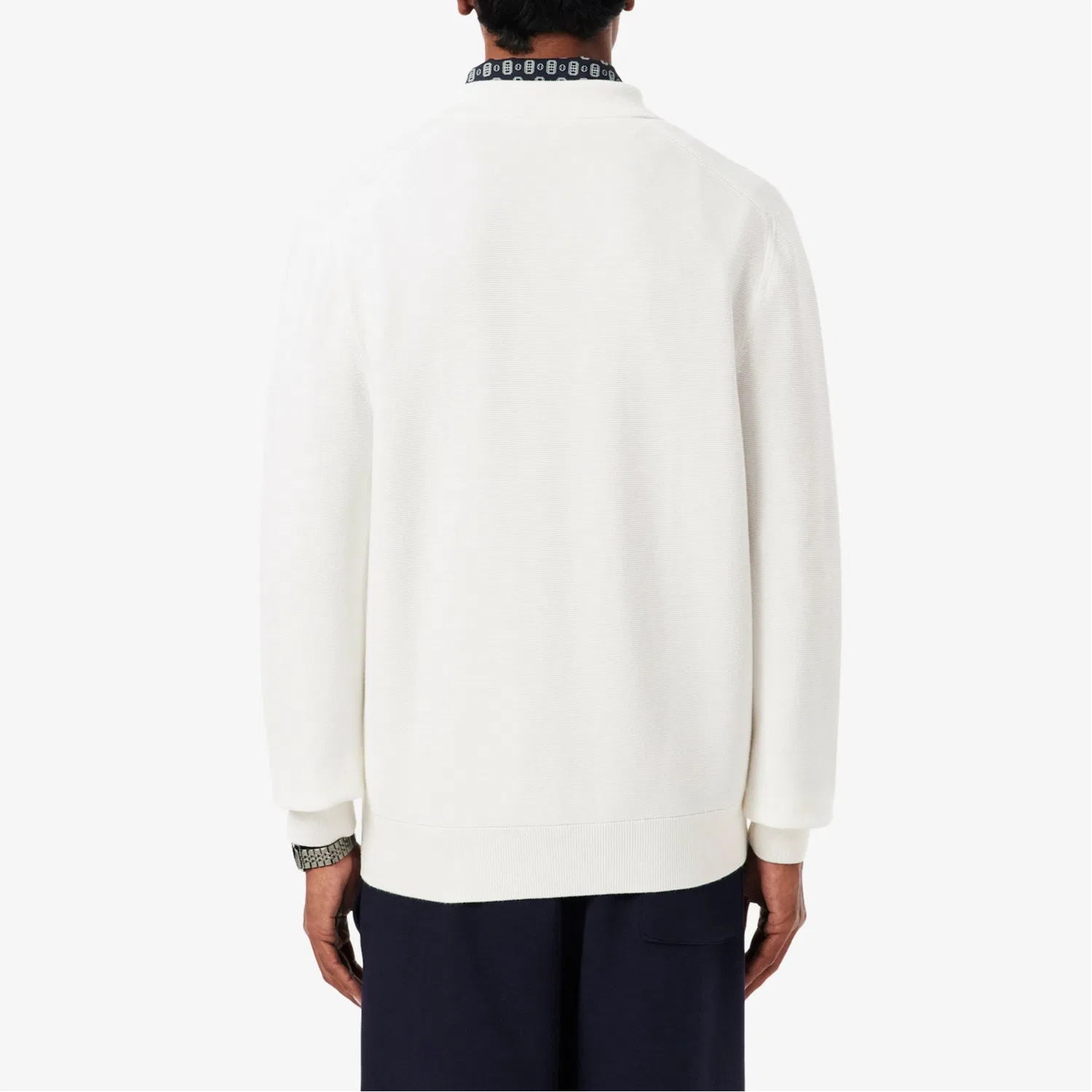 Мужская рубашка-поло с воротником-поло умеренного прямого кроя LACOSTE, White — фото 4