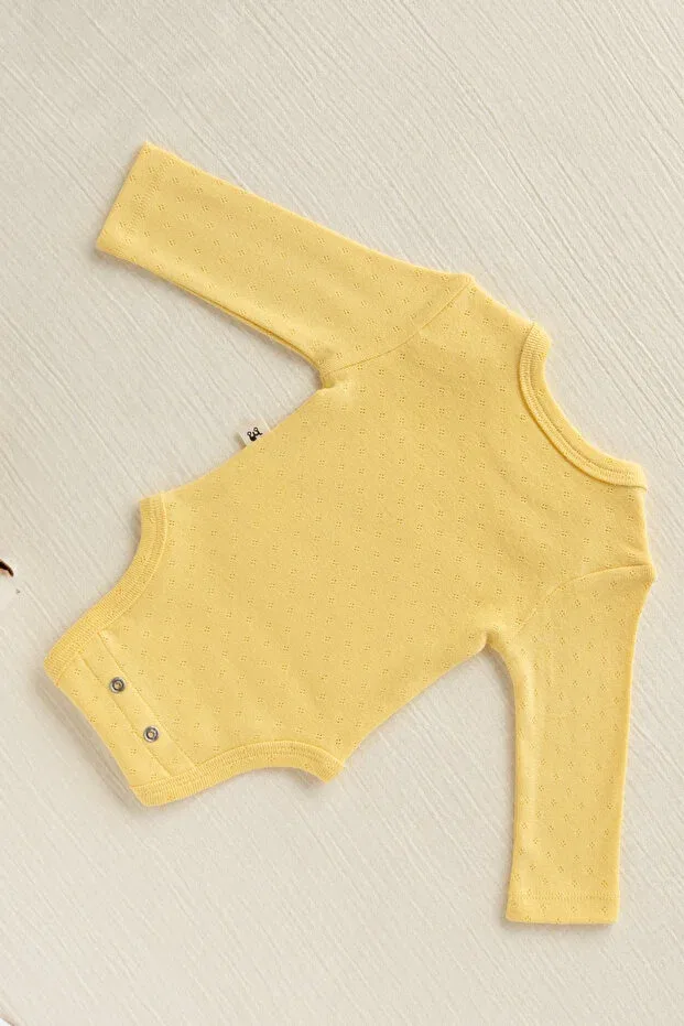 Детское боди с длинным рукавом Mimu Baby, Yellow — фото 2