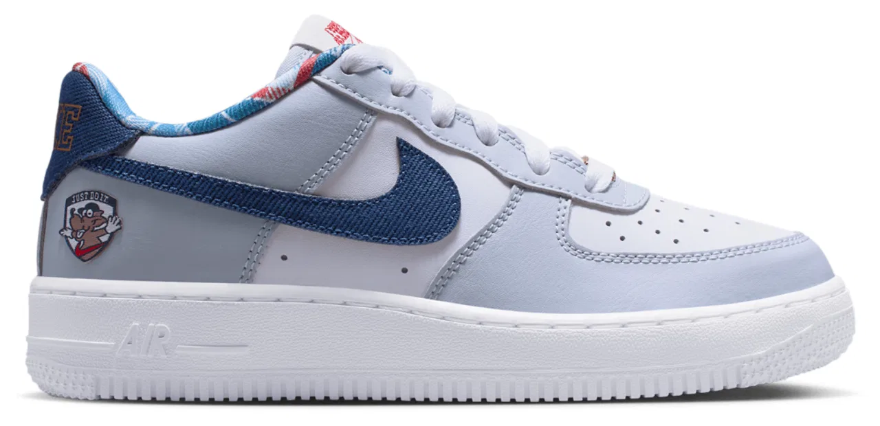 Кроссовки для мальчиков Air Force 1 LV8 Nike, цвет White/White/Midnight Navy